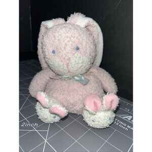 Prestige Belly Flops Pink Bunny Terry Cloth Bean Plush Rabbit Slippers